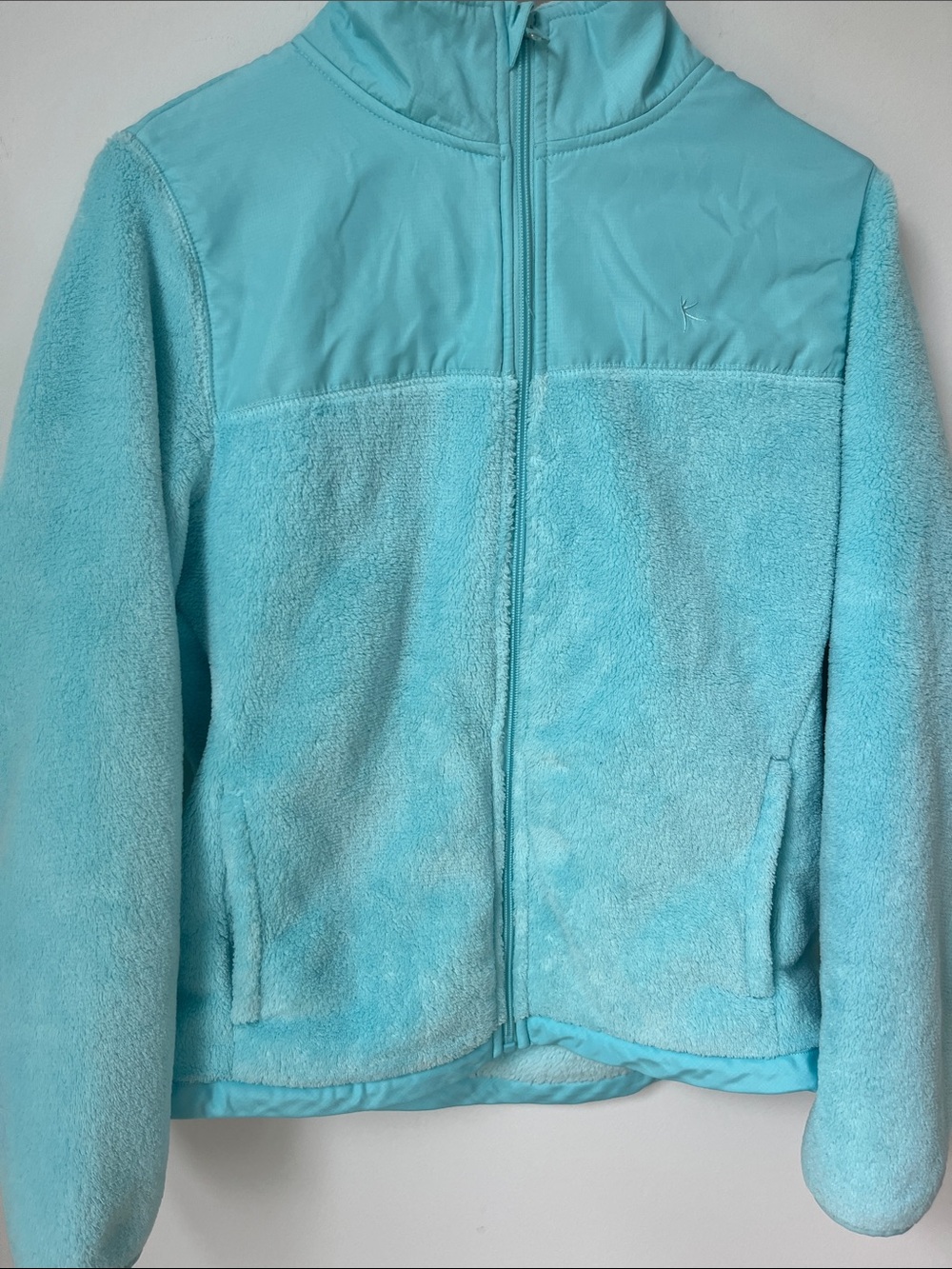 Danskin Blue Fleece Jacket full zip jacket. Size medium